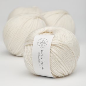 Thick organic merino wool yarn 50g - Natural white 01
