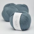 Tyk �kologisk merino uldgarn 50g - St�vet Bl� 21