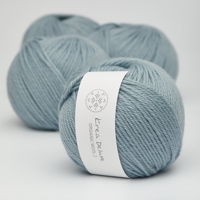 Tyk kologisk merino uldgarn 50g - Stvet Lysebl 25