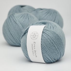 Thick organic merino wool yarn 50g - Dusty Light Blue 25