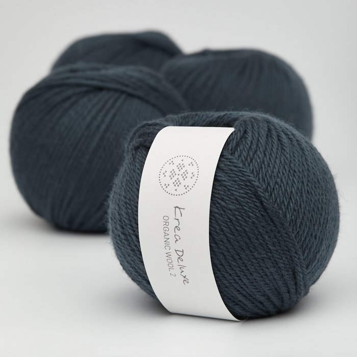 Tyk kologisk merino uldgarn 50g - Marinebl 27