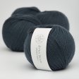 Tjock ekologisk merinoullgarn 50g - Marinebl� 27