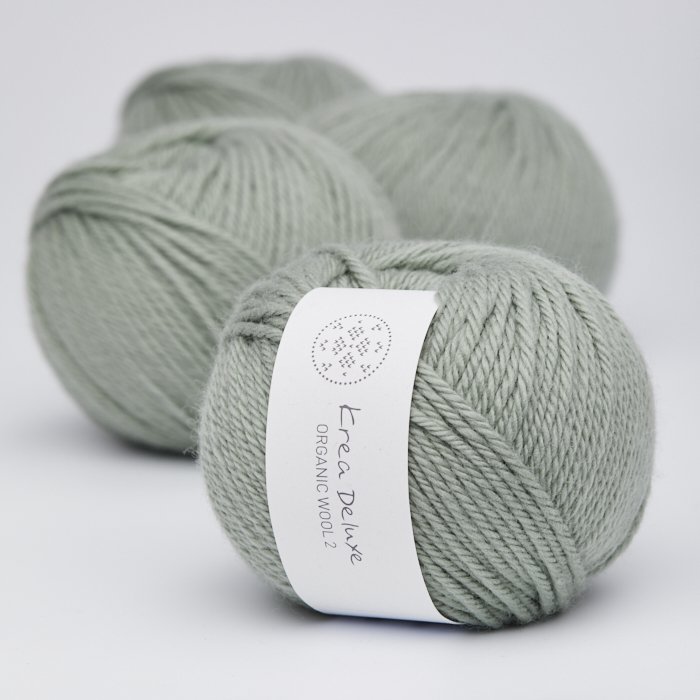 Tyk kologisk merino uldgarn 50g - Stvet Lysegrn 32