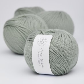 Thick organic merino wool yarn 50g - Dusty Light green 32