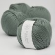 Tjock ekologisk merinoullgarn 50g - Dammig Gr�n 33