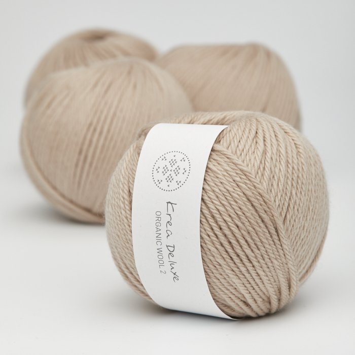 Tyk kologisk merino uldgarn 50g - Sand 46