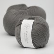 Tjock ekologisk merinoullgarn 50g - M�rkgr� 50