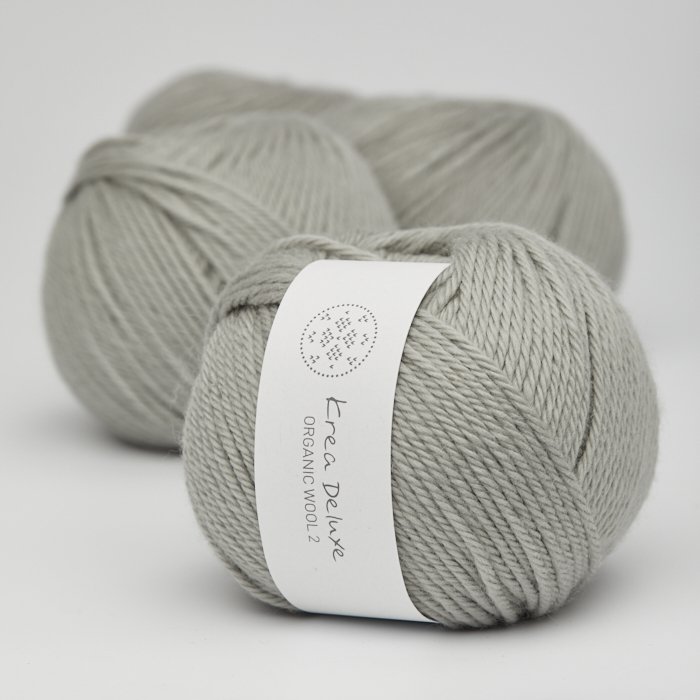 Tyk kologisk merino uldgarn 50g - Lysegr 51