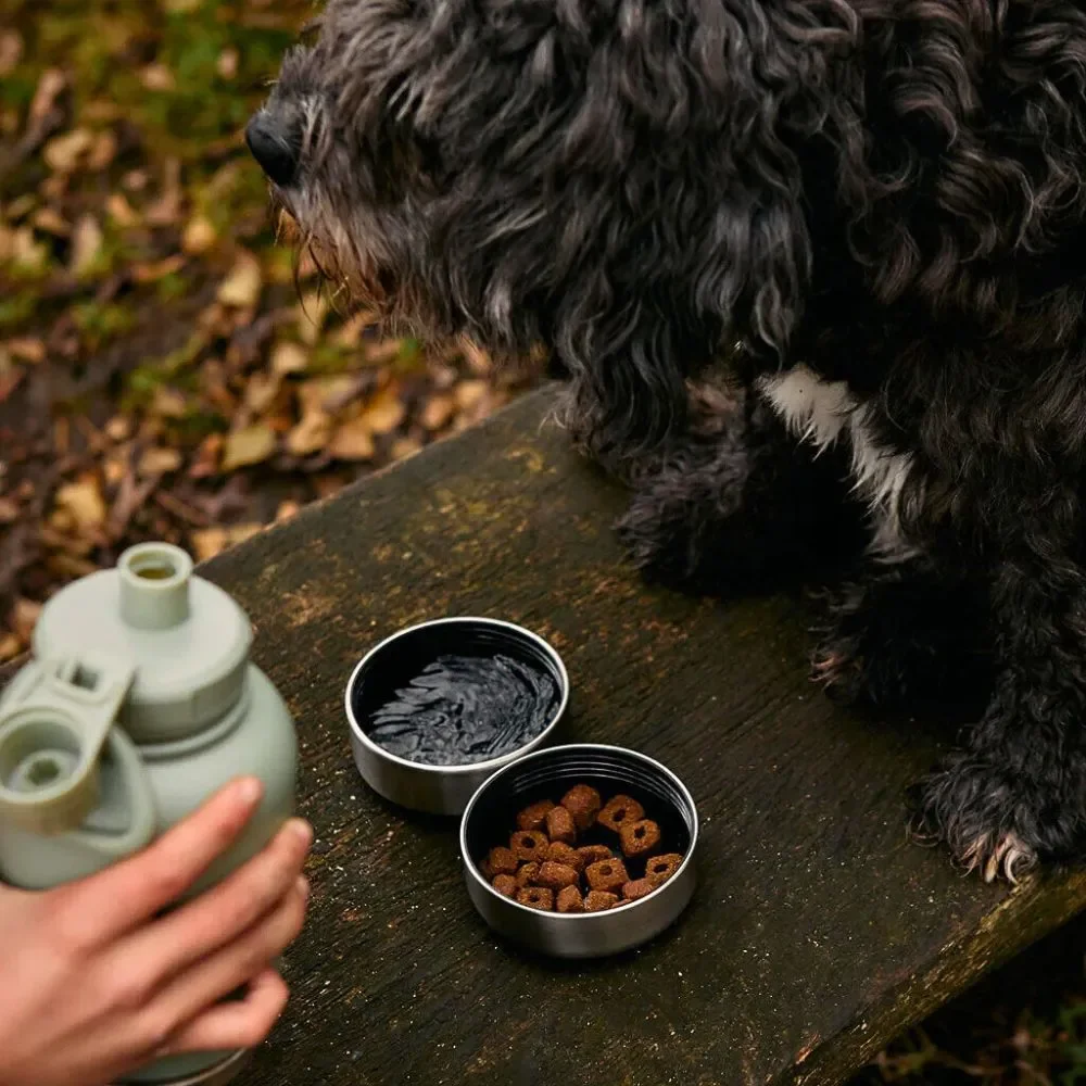 Haps Dog vandflaske til hund inkl. 2 skle - Minty