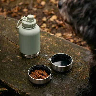 Haps Dog vandflaske til hund inkl. 2 skle - Minty
