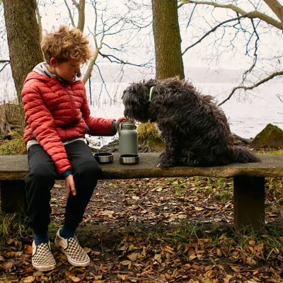 Haps Dog vandflaske til hund inkl. 2 skle - Minty