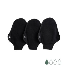 Fabric panty liner - String - Black