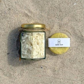 Soap shavings for foot bath - with tongs