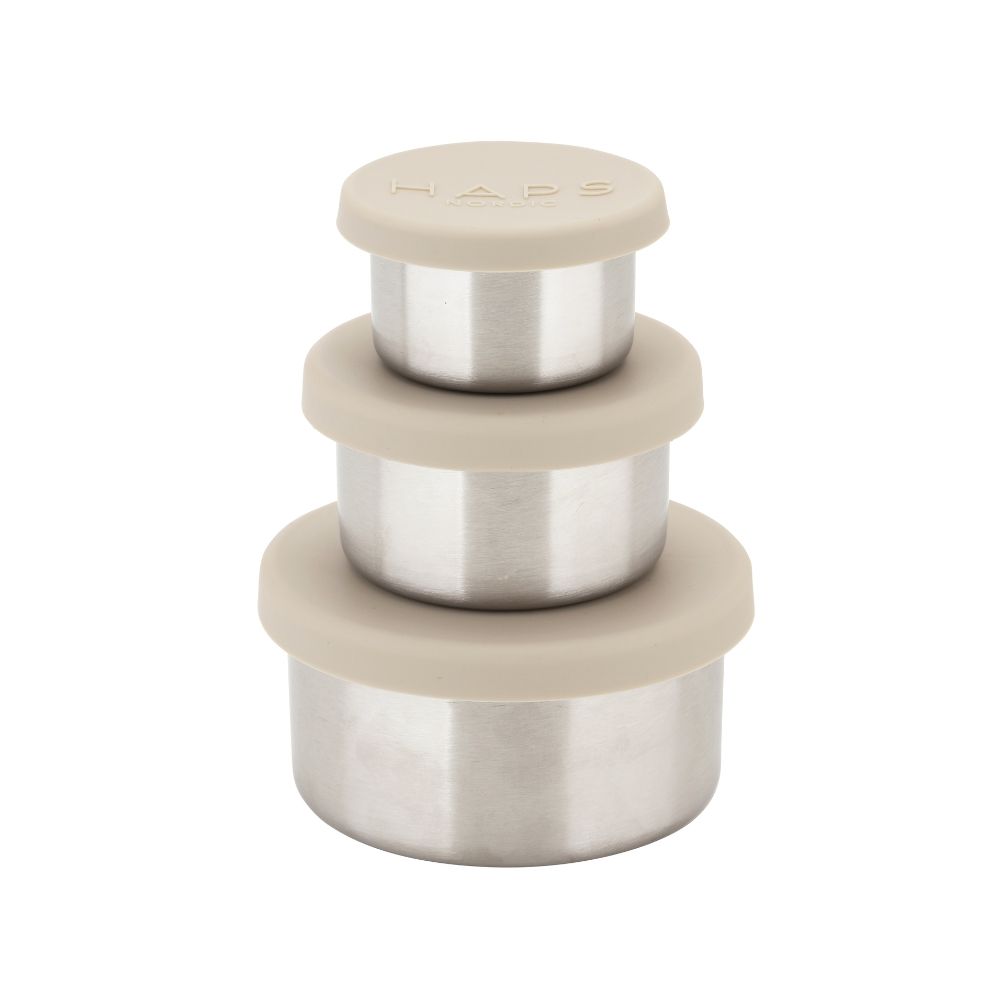 Haps trio opbevaringsbøtter – 3 stk – Oyster Grey