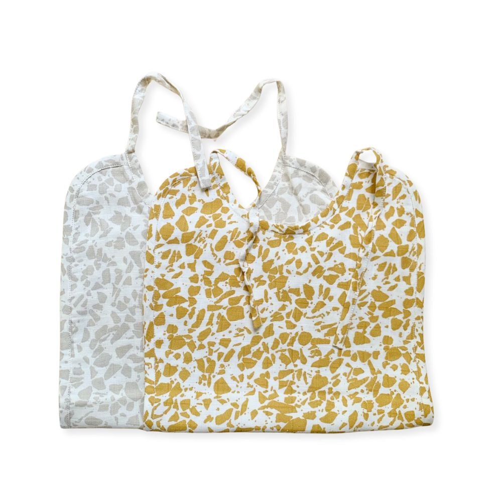 Hagesmkke i bomuld - Neutral Terrazzo - 2 stk