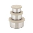 Haps trio opbevaringsb�tter - 3 stk - Oyster Grey