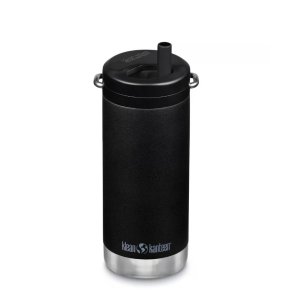Thermo drinking bottle with Twist Cap - 355 ml - Black