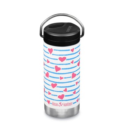 Termo drikkedunk med Twist Cap - 355 ml - Heart Stripes