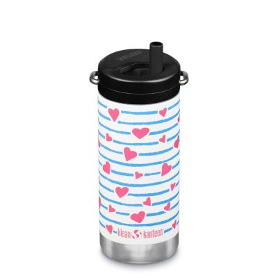 Termo drikkedunk med Twist Cap - 355 ml - Heart Stripes