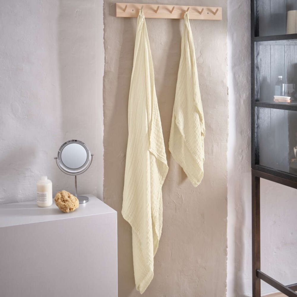 Fint hndklde gavest - GOTS - Pale Yellow