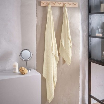Fint hndklde gavest - GOTS - Pale Yellow