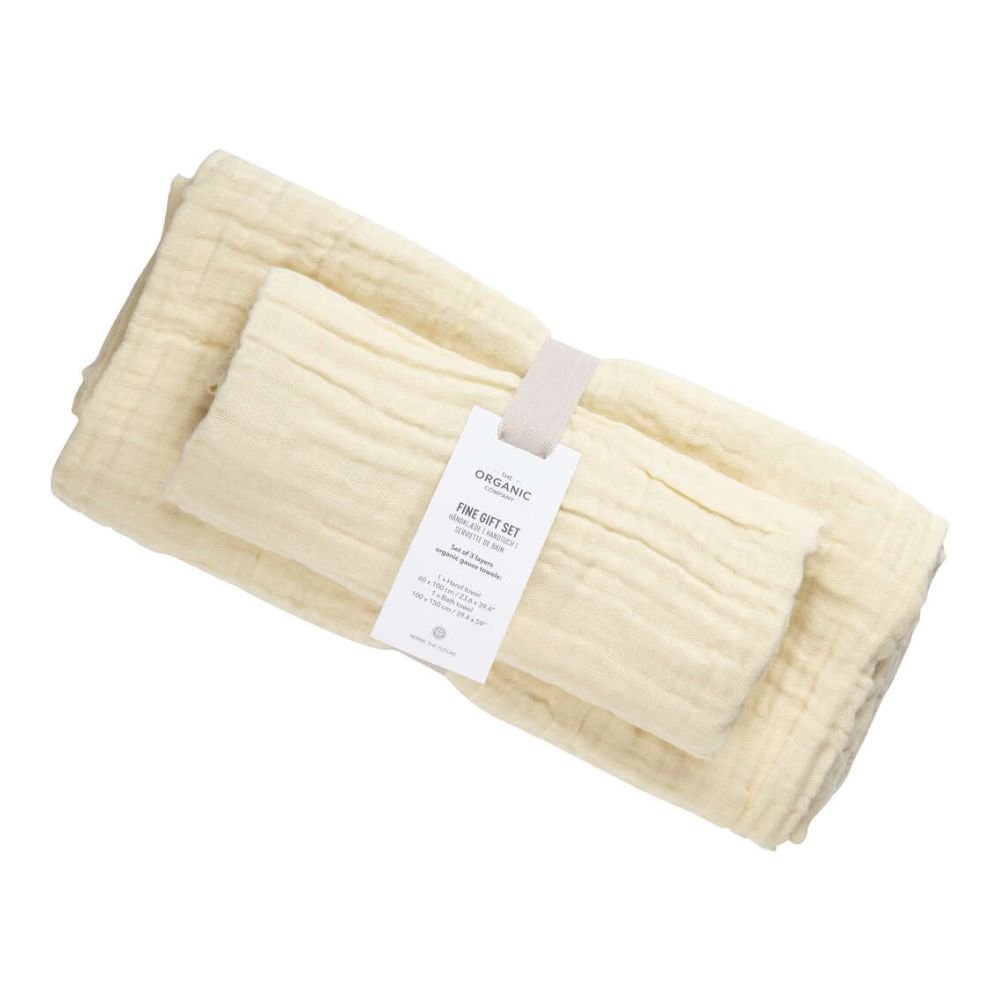 Fint hndklde gavest - GOTS - Pale Yellow