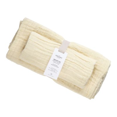 Fint hndklde gavest - GOTS - Pale Yellow