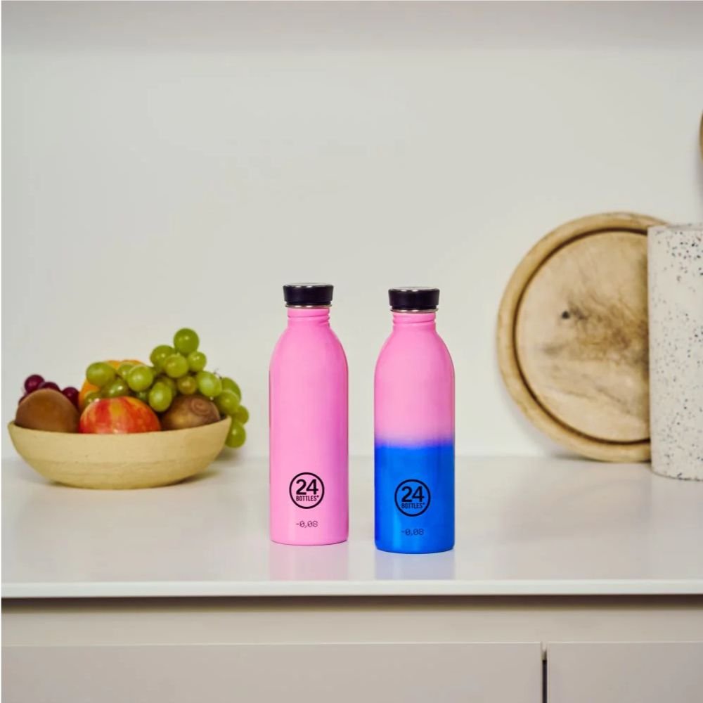 Drikkedunk i rustfrit stl - 500 ml - REactive - Pink/Bl