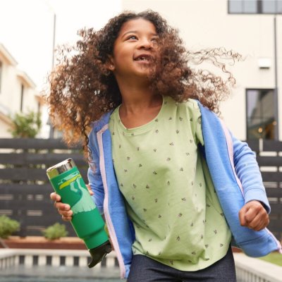 Termo drikkedunk med flip sportslg & sugerr - 355 ml - Dino Skate