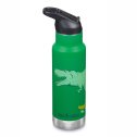 Insulated water bottle with straw & sports cap - 355 ml - Dino Skate