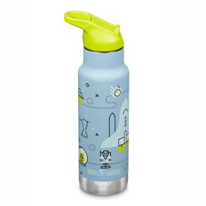 Insulated water bottle with straw & sports cap - 355 ml - Launch Plan