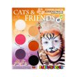 Hudv�nlig ansiktsf�rg - Cats & Friends - 6 f�rger