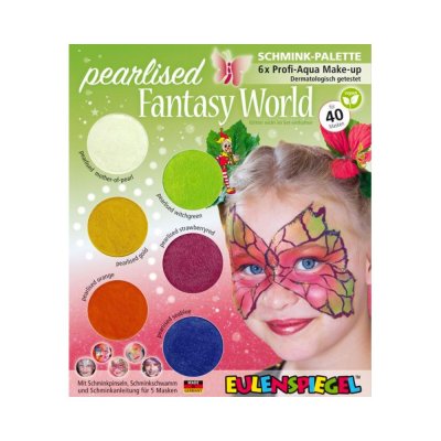 Skin-friendly face paint - Fantasy World - 6 pearlised colors