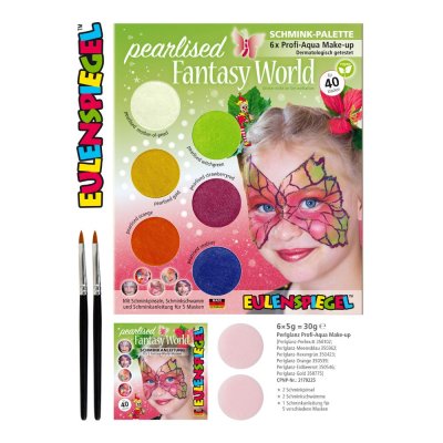 Skin-friendly face paint - Fantasy World - 6 pearlised colors