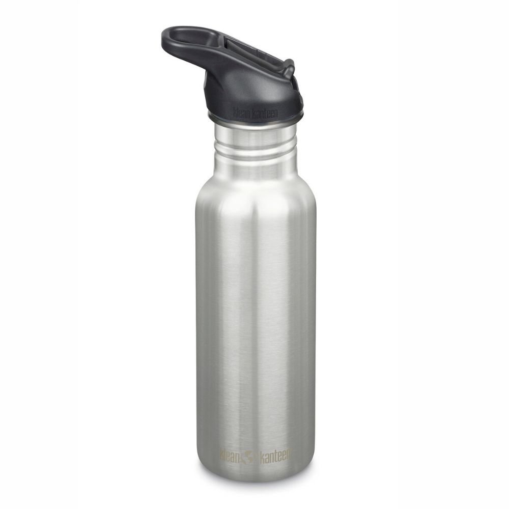 Drikkedunk med flip sportslg & sugerr - 532 ml - Steel