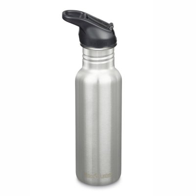Drikkedunk med flip sportslg & sugerr - 532 ml - Steel