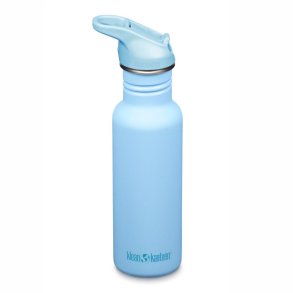 Drinking bottle with straw & sports lid - 532 ml - Clear Sky
