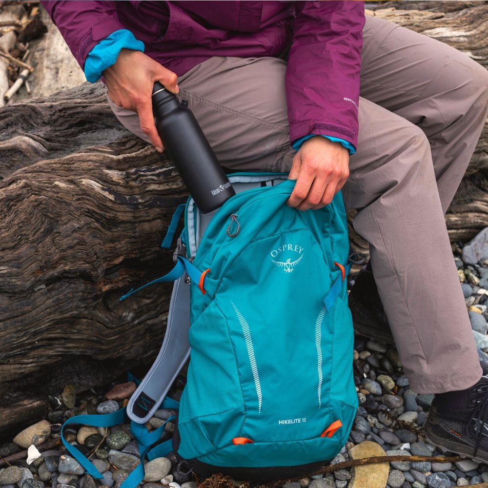 Drinking bottle with straw & sports lid - 532 ml - Black