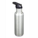 Drinking bottle with straw & sports lid - 800 ml - Steel
