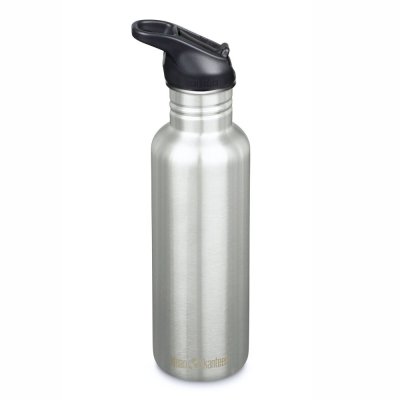 Drikkedunk med flip sportslg & sugerr - 800 ml - Steel