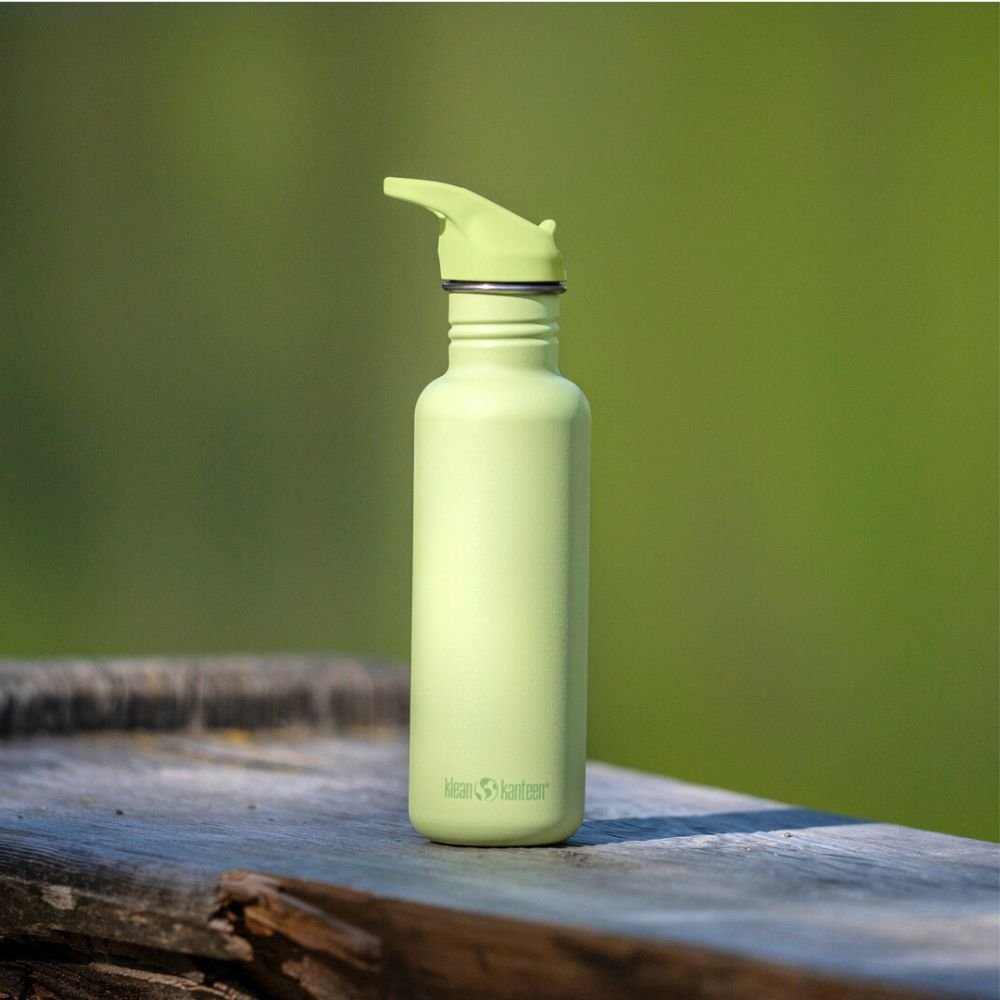 Drikkedunk med flip sportslg & sugerr - 800 ml - Shadow Lime