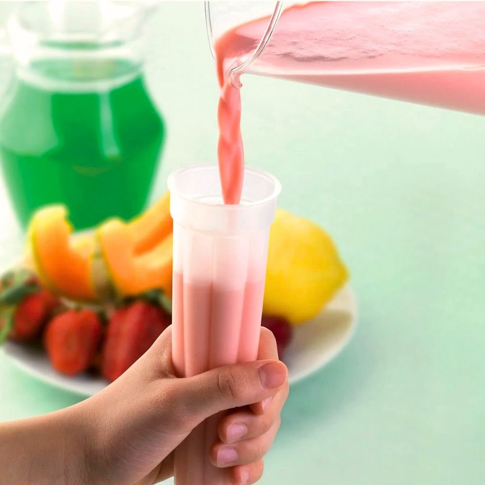 Push-up popsicle mold in silicone - 3 pcs