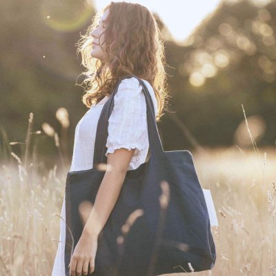 Canvas bag - model Rima - Dark Denim