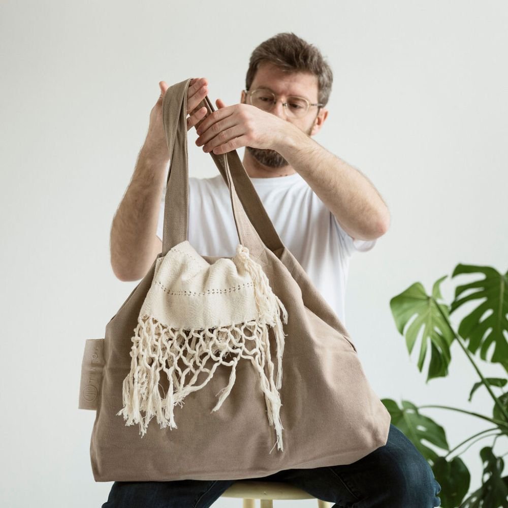 Canvas bag - model Rima - Mocha