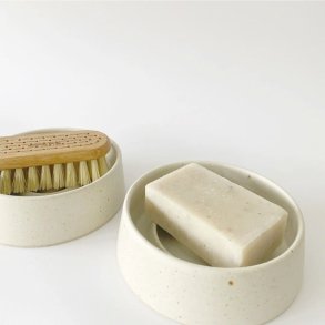 Ceramic soap dish - White