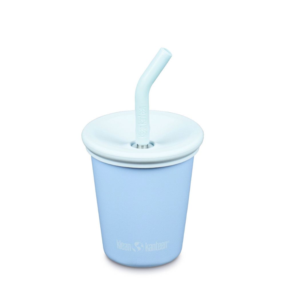 Klean Kanteen - Drikkekop i rustfrit stål med sugerør - Clear Sky
