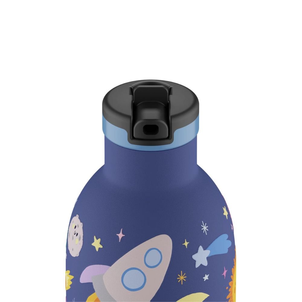 Kids insulated drinking bottle with straw - Space Friends