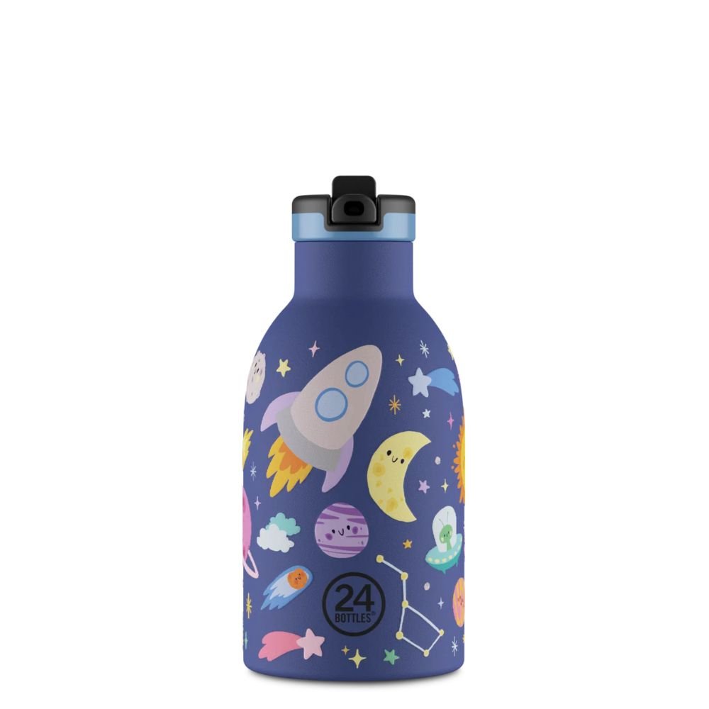 Kids insulated drinking bottle with straw - Space Friends