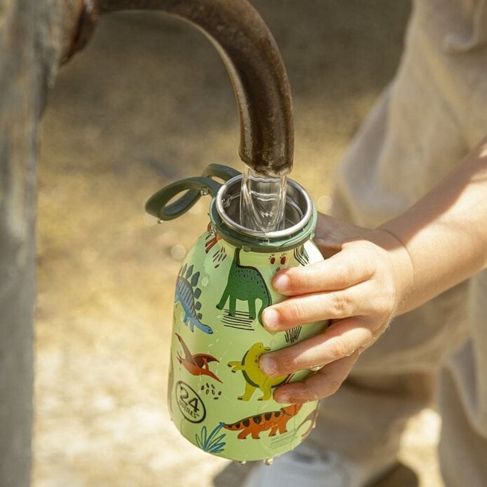 Kids insulated drinking bottle with straw - Veggie Friends
