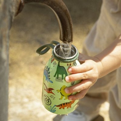 Kids insulated drinking bottle with straw - Veggie Friends